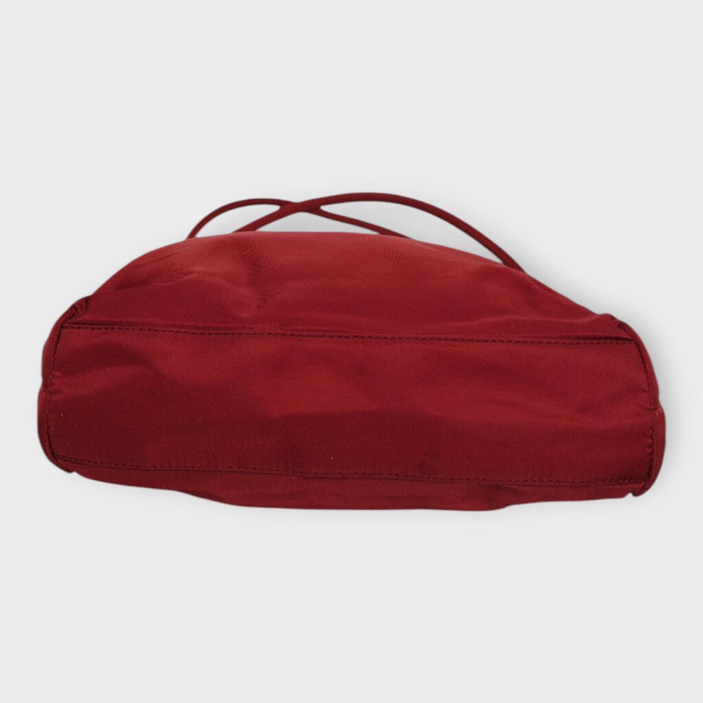 Red Nylon Tessuto Shoulder Mini Bag