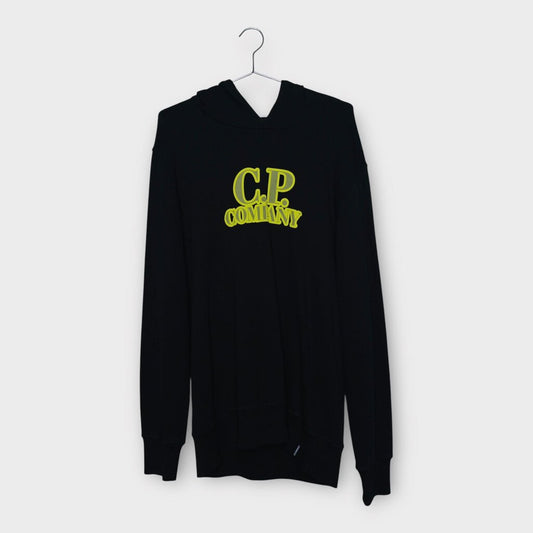 Black Yellow Logo Hoodie