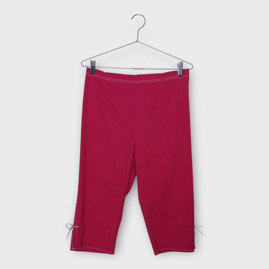 Pink Ankle Ties Capri