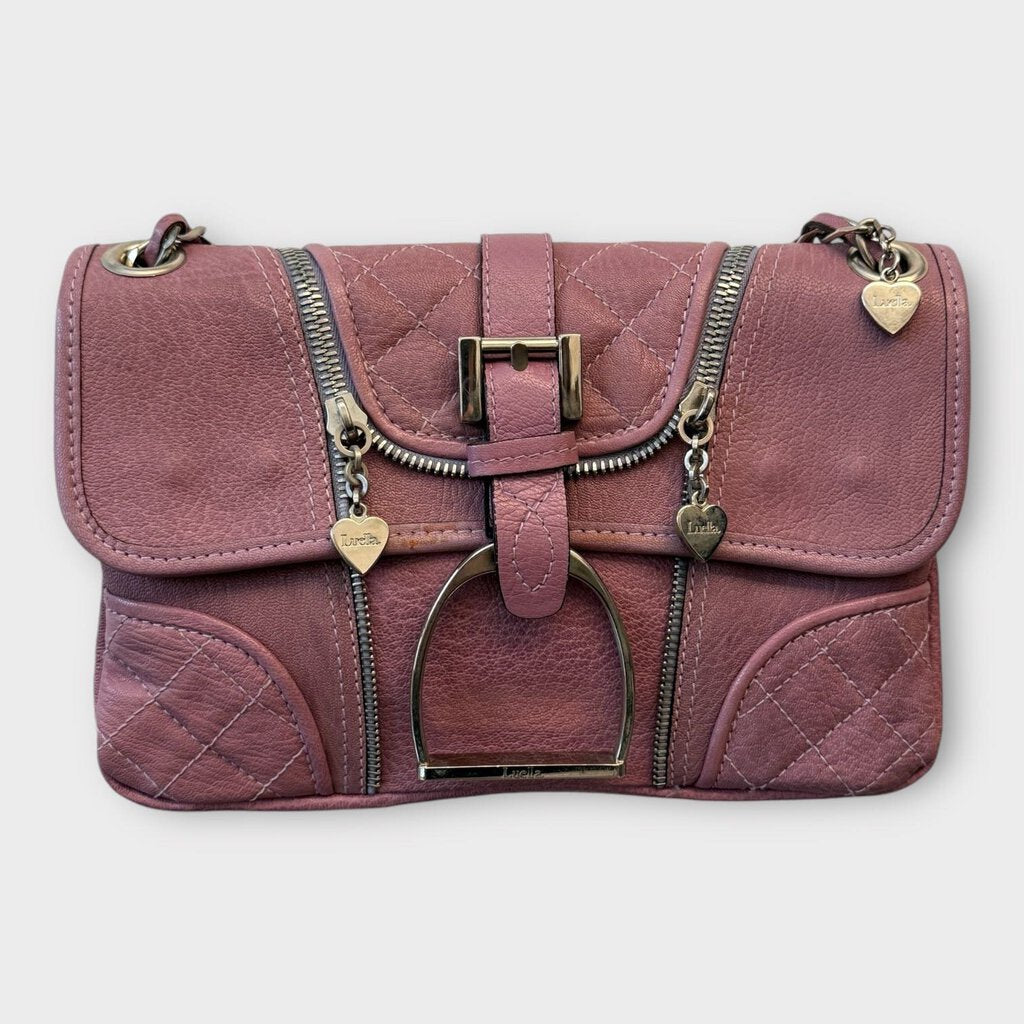 Purple Leather Chain Bag