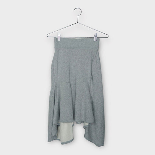 Junya Watanabe Comme Des Garcons Grey Jersey Asymmetrical Midi Skirt