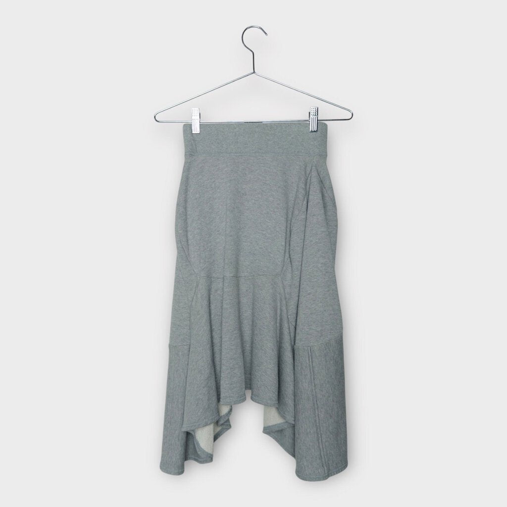 Junya Watanabe Comme Des Garcons Grey Jersey Asymmetrical Midi Skirt