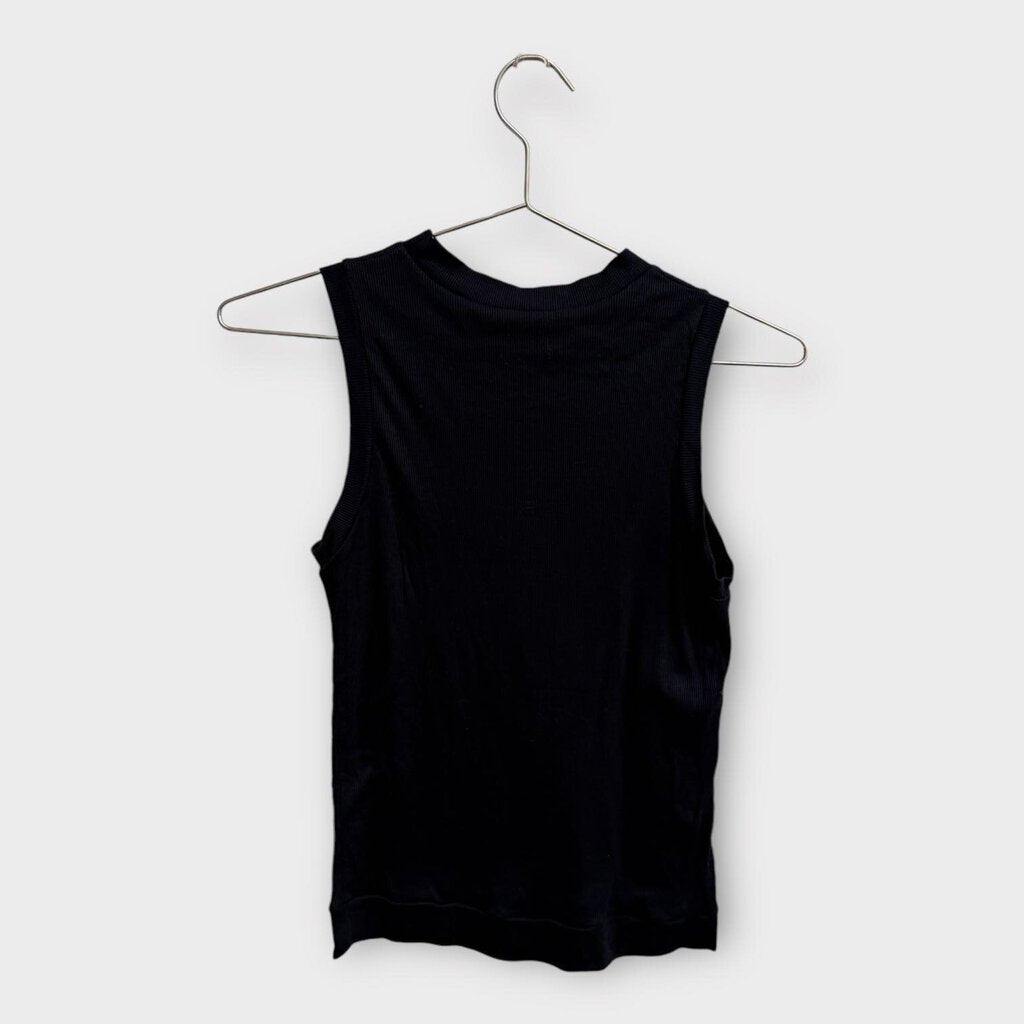 Navy Cotton Ribbed Tank