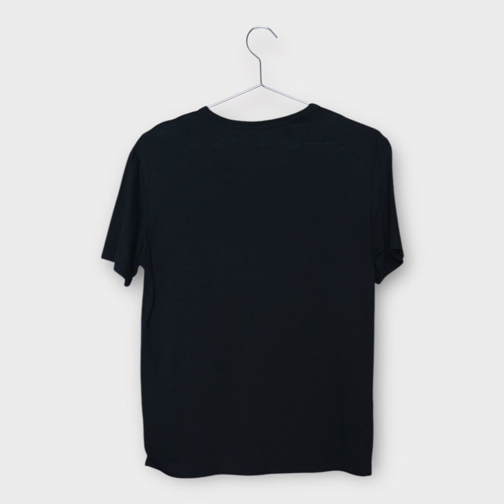 Bikkembergs Black Blue Text V-Neck Tee