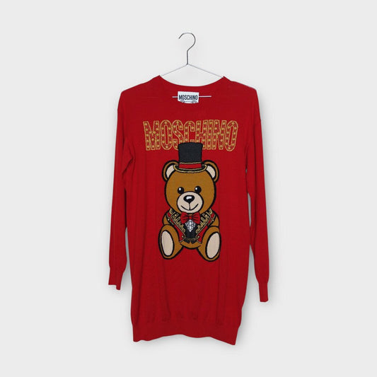 Red & Gold Logo Teddy Bear Knit