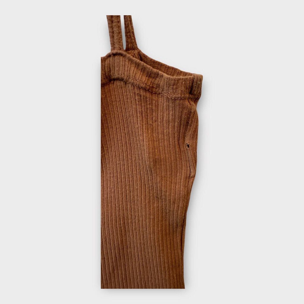 Baserange Brown Cotton Rib Knit Tank