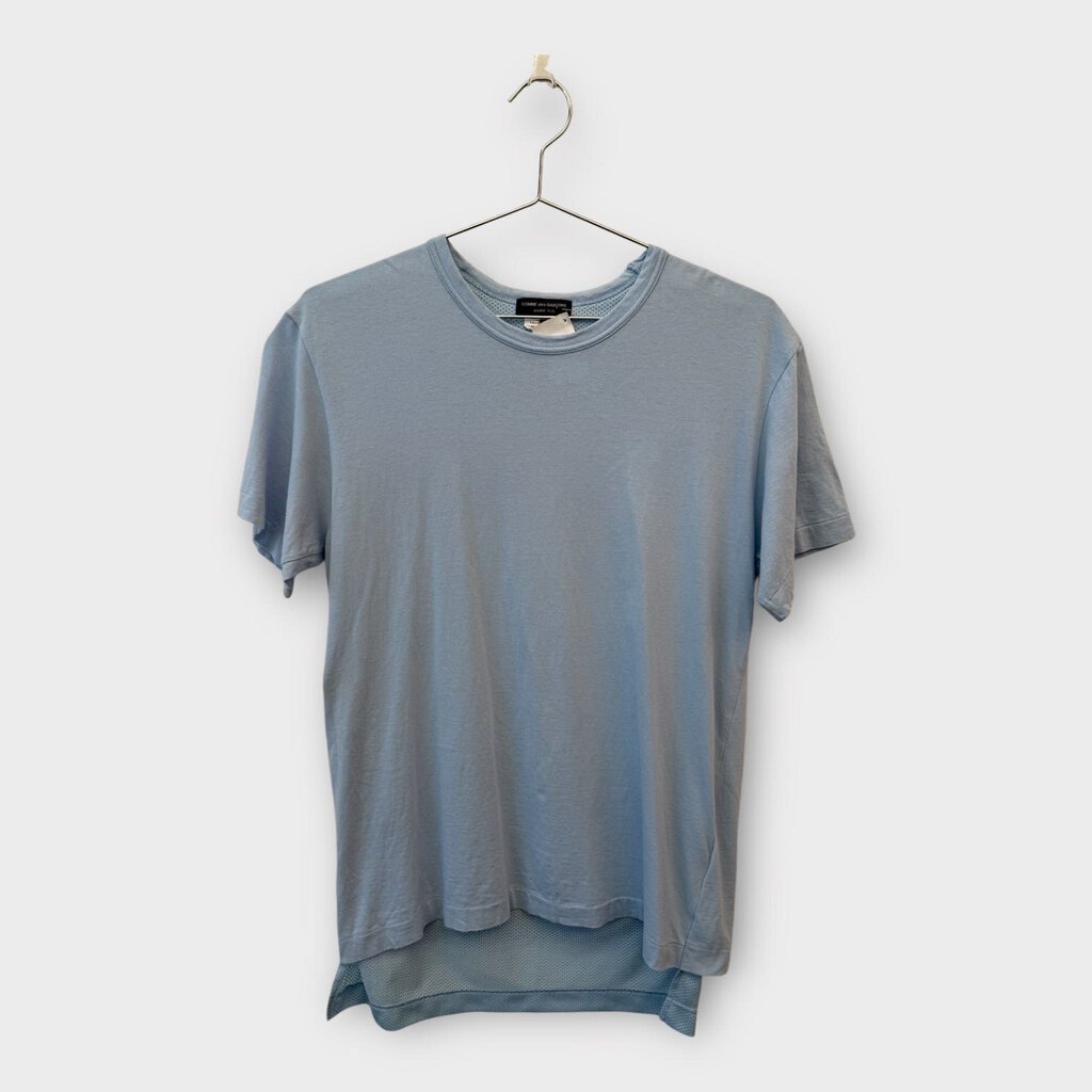 Comme Des Garcons Homme Plus Blue Mesh Back Tee