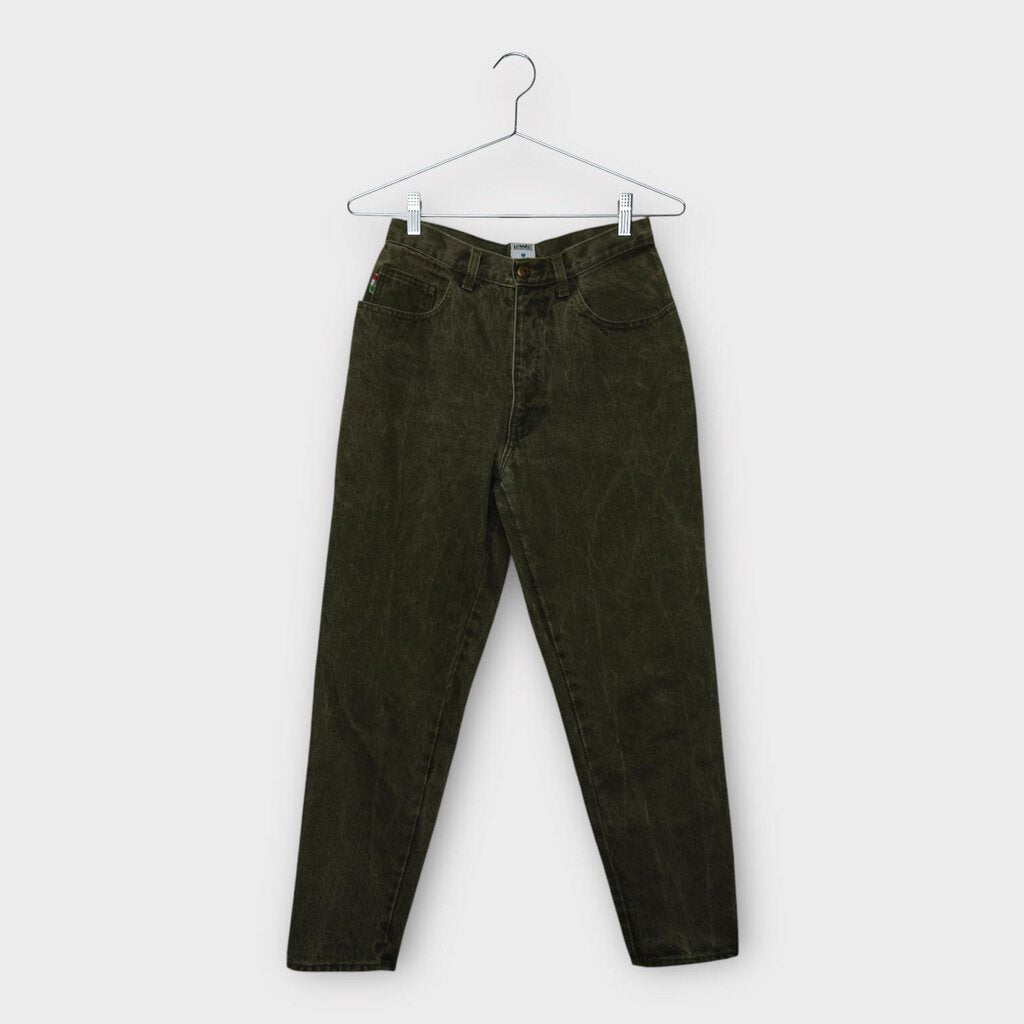 Moschino Jeans Vintage Green Wash Cotton Carrot Leg Jeans