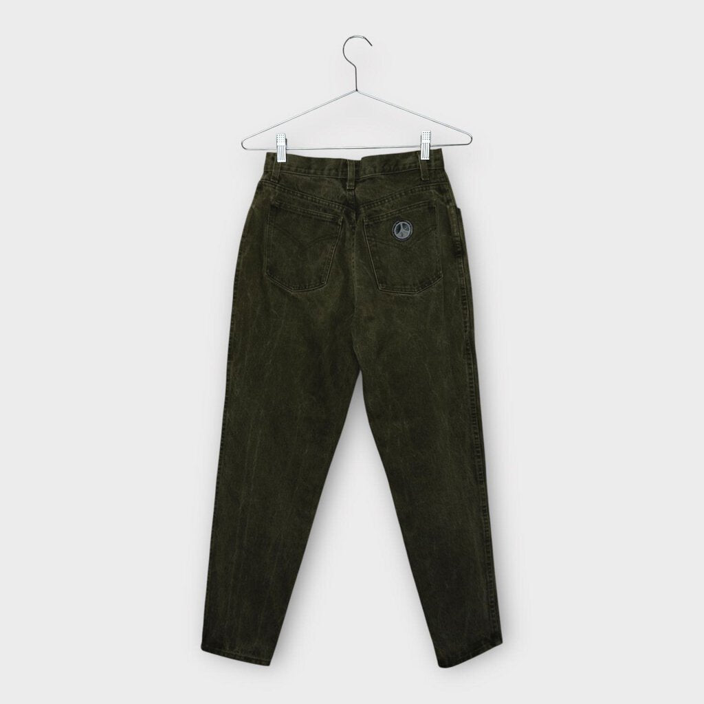 Moschino Jeans Vintage Green Wash Cotton Carrot Leg Jeans