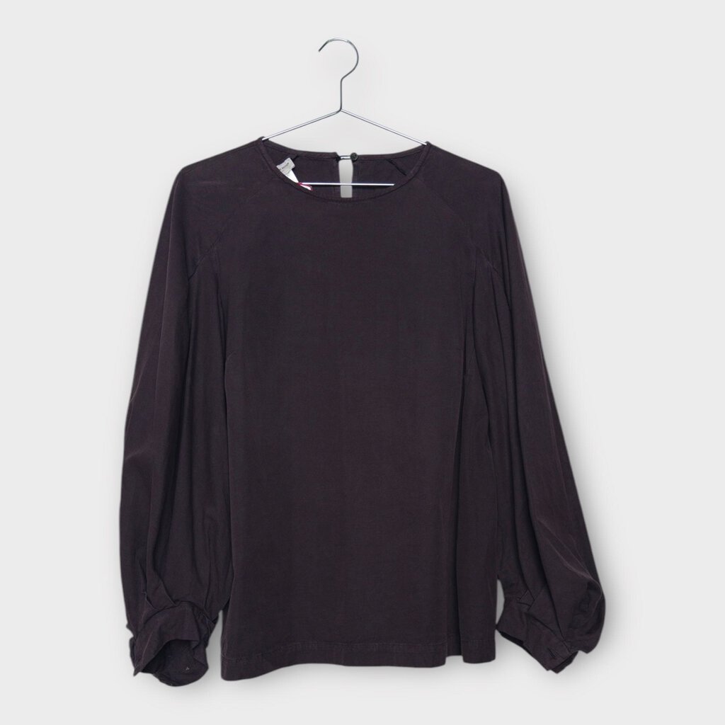 Dries Van Noten Purple Cotton Long Sleeve Blouse