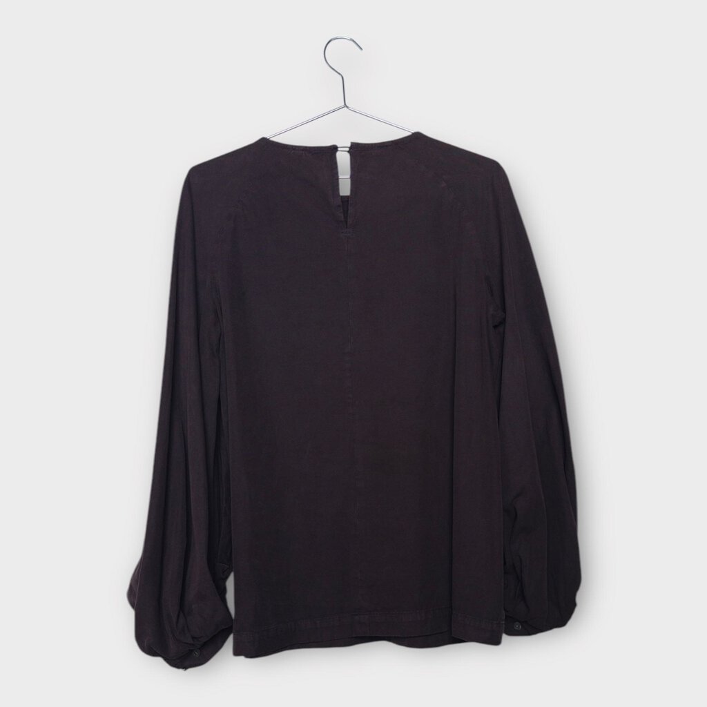 Dries Van Noten Purple Cotton Long Sleeve Blouse