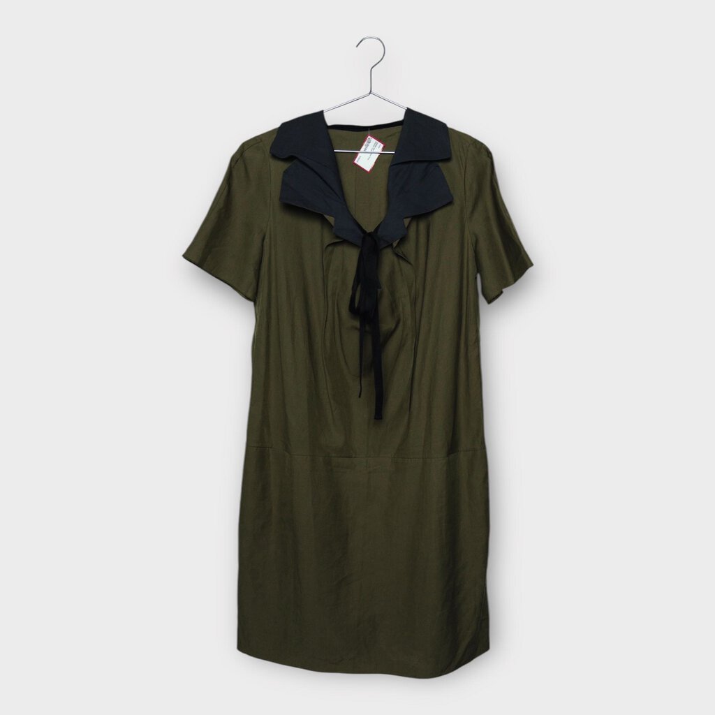 Marni Khaki Grey Pleated Tunic