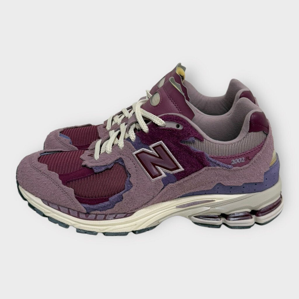 New Balance White & Purple 2002R Sneakers