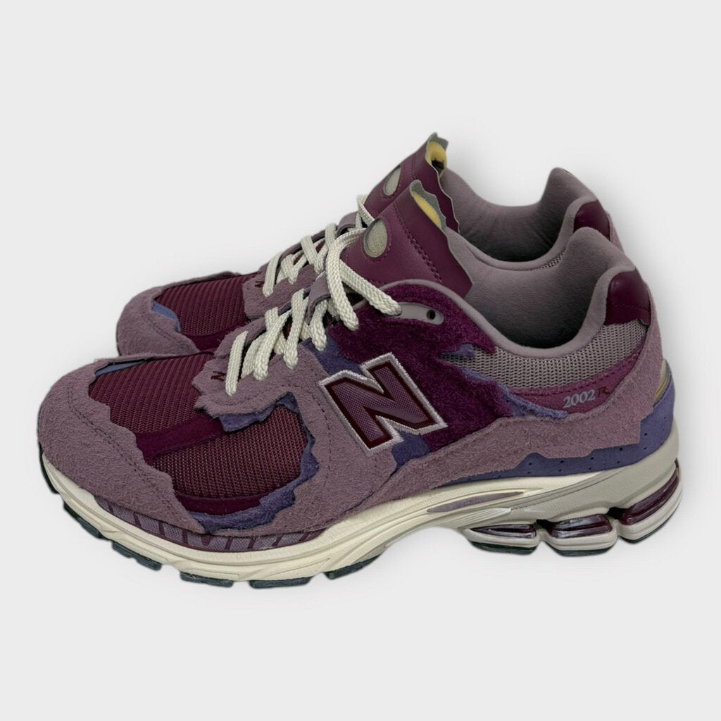 New Balance White & Purple 2002R Sneakers