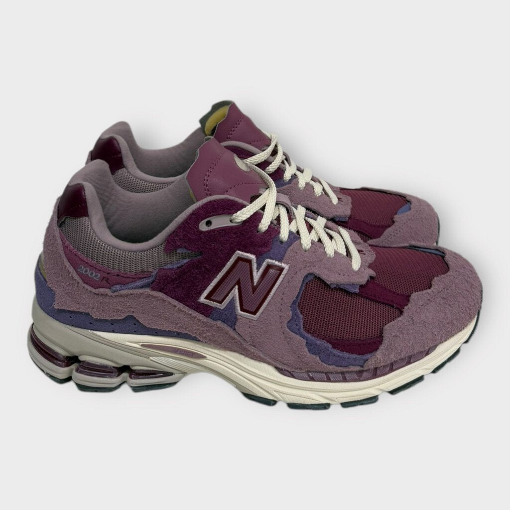 New Balance White & Purple 2002R Sneakers