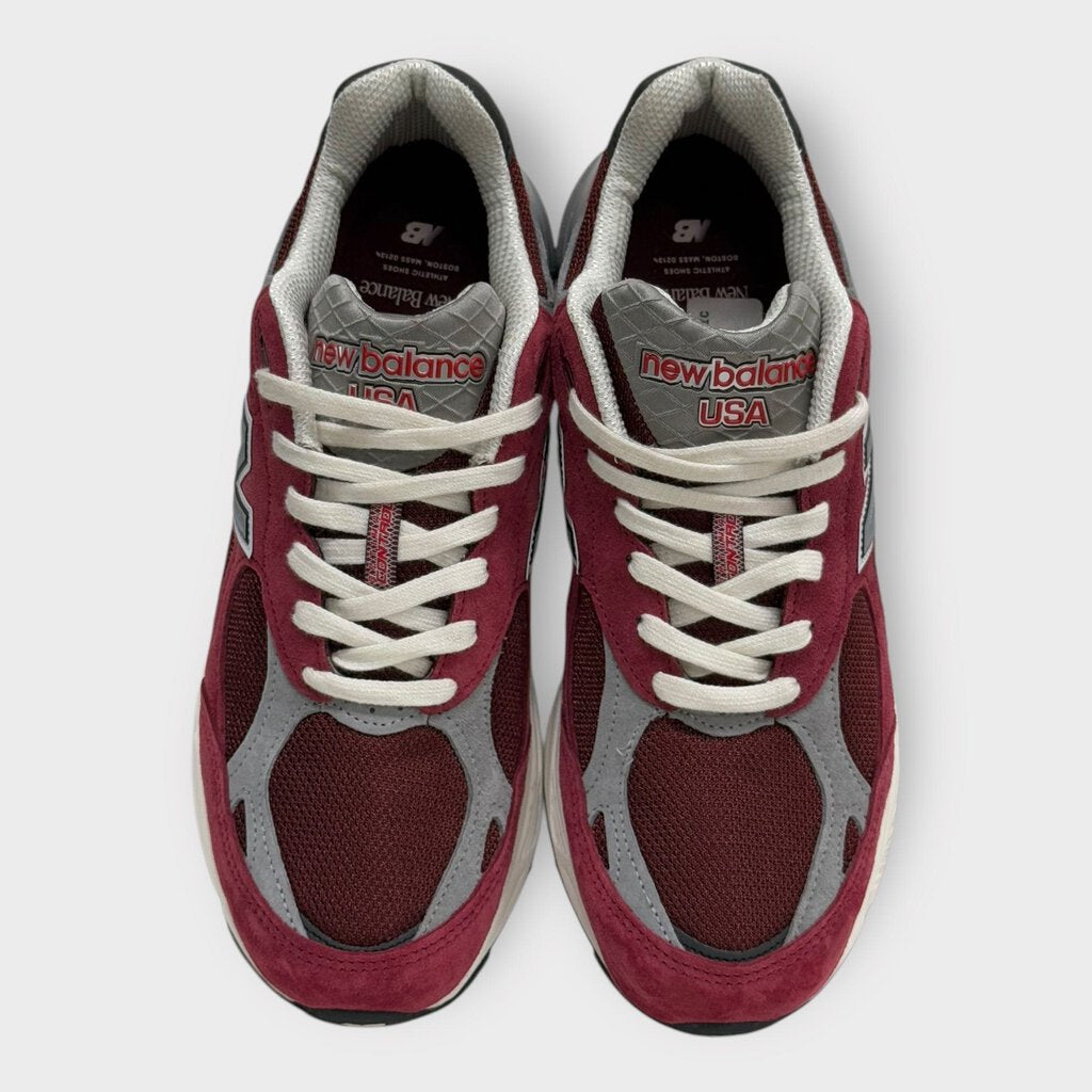 New Balance Red & Grey Teddy Santis 990 Sneakers