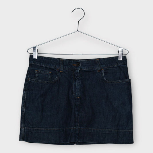 Dolce & Gabbana Navy Dark Wash Denim Mini Skirt