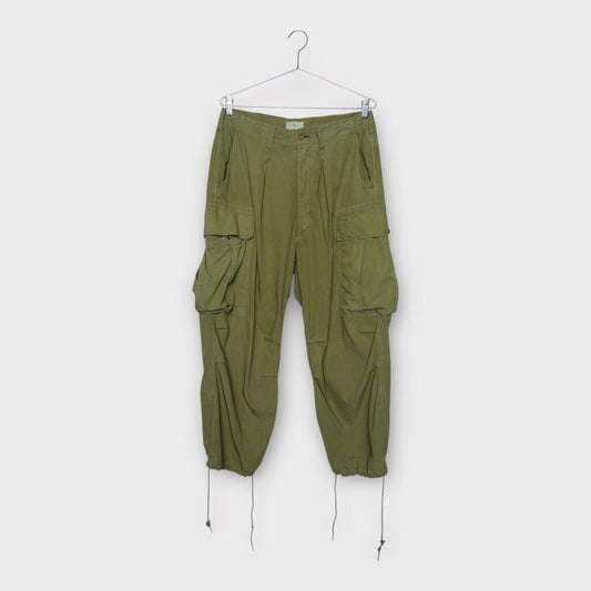 Herill Khaki Cotton Balloon Cargo Pant