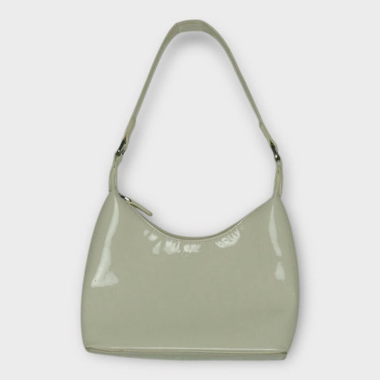 Cream PVC Shoulder Bag