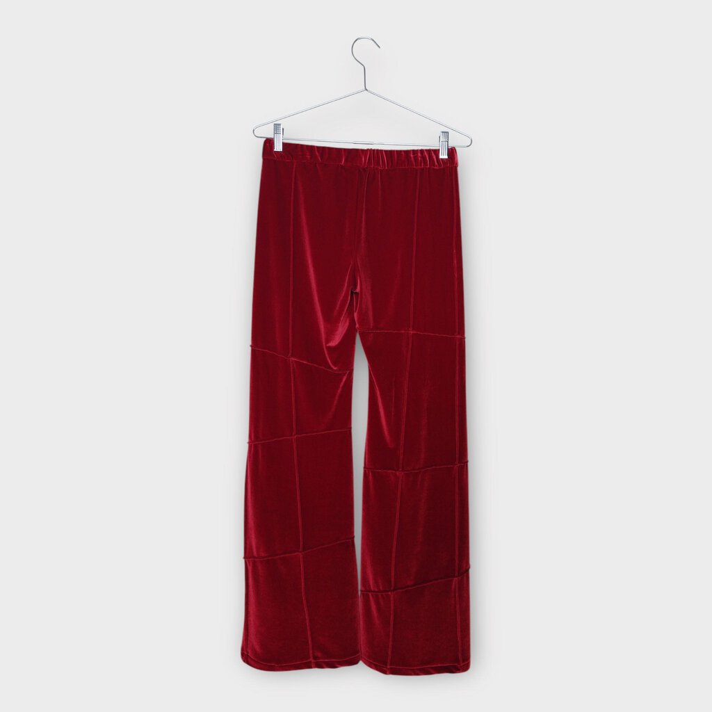 Karla Laidlaw Red Velour Spider Pant