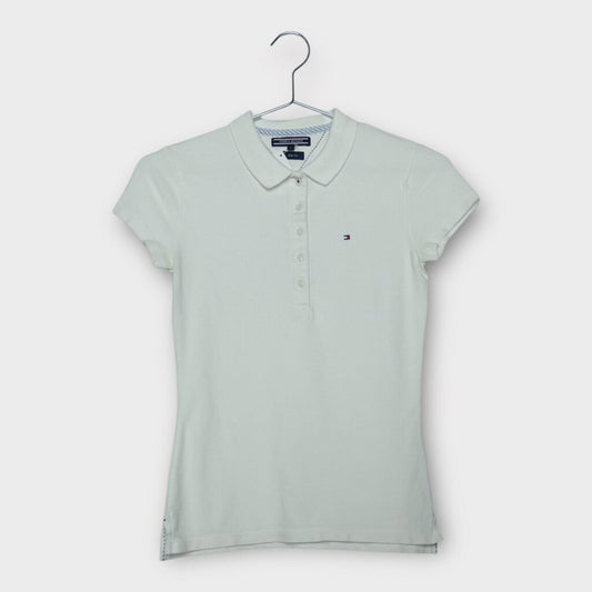 Tommy Hilfiger White Cotton Slim Fit Polo