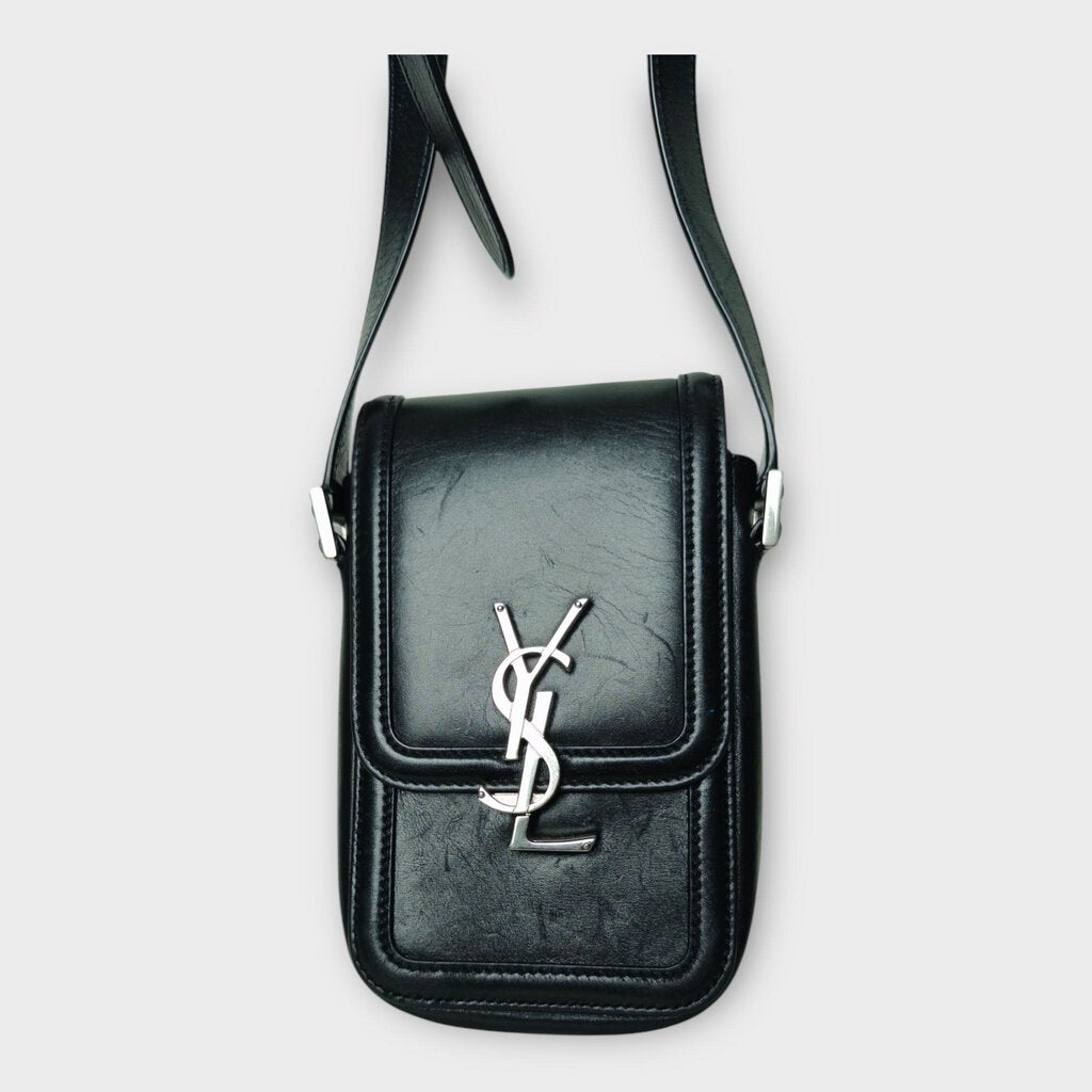 Yves Saint Laurent Black Solferino Leather Cross Body Bag