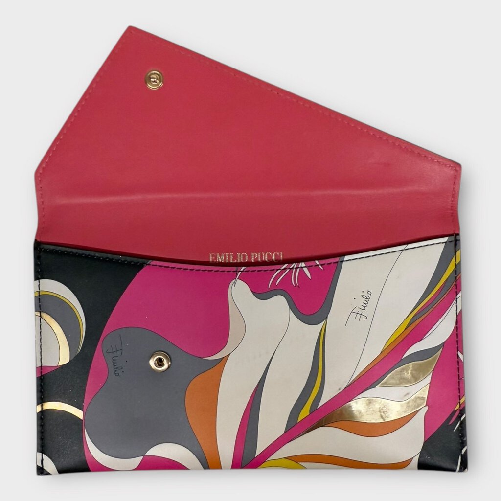 Emilio Pucci Pink Black Swirl Wallet