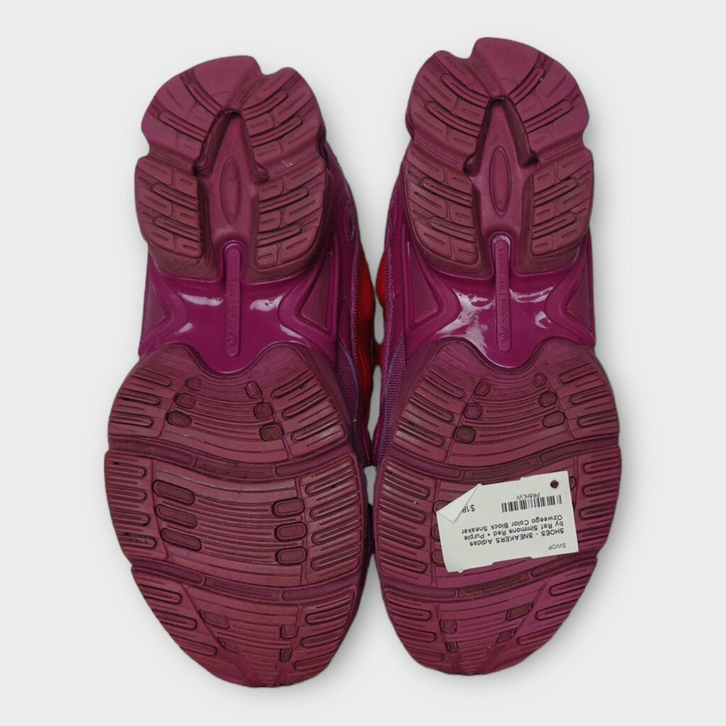 Adidas by Raf Simmons Red & Purple Ozweego Colour Block Sneaker