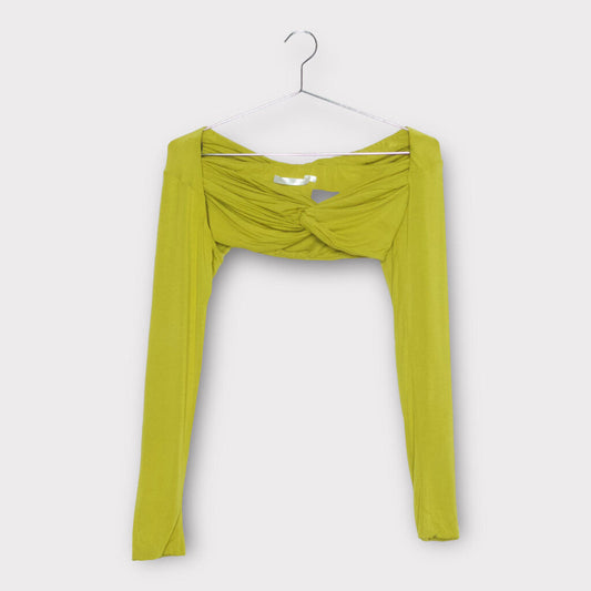 Chartreuse Green Crop + Bolero