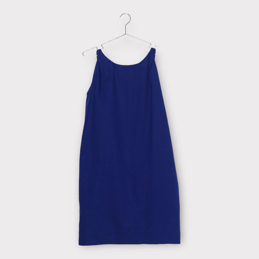 Sofie D'Hoore Indigo Blue Cotton Boat Neck Shift Dress