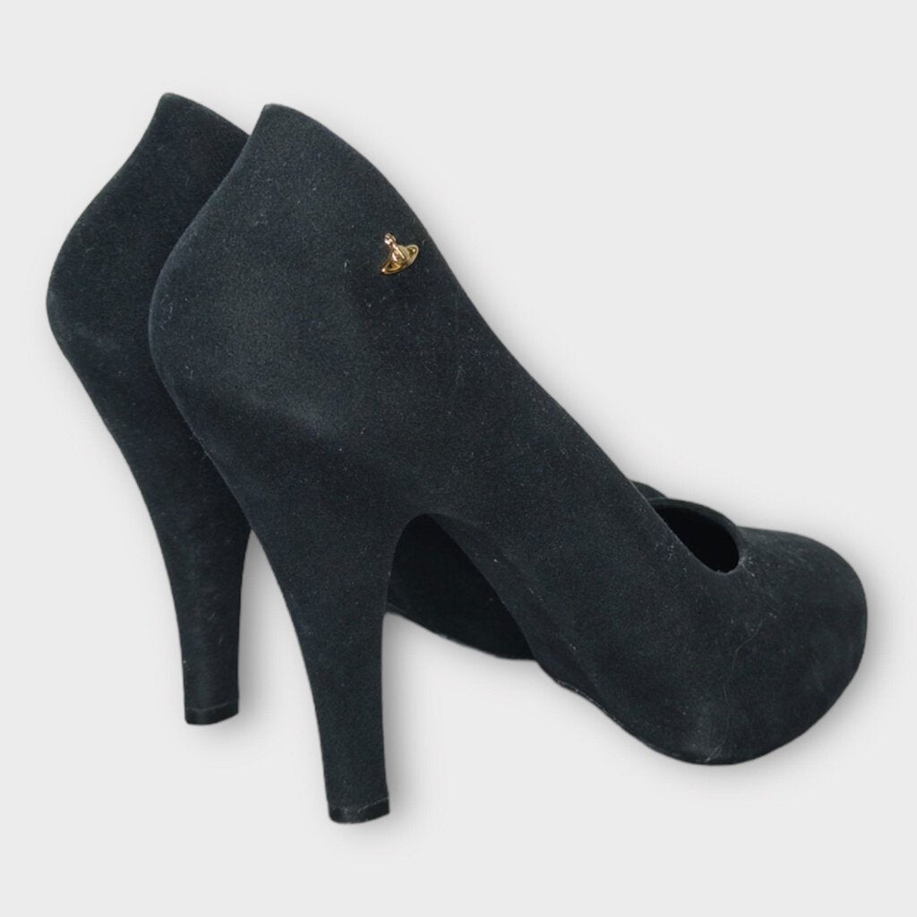 Melissa x Vivienne Westwood Anglomania Black Felted Pumps