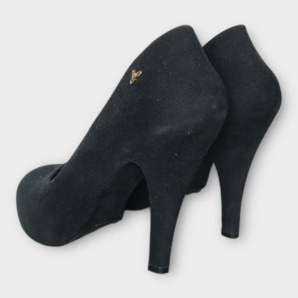 Melissa x Vivienne Westwood Anglomania Black Felted Pumps