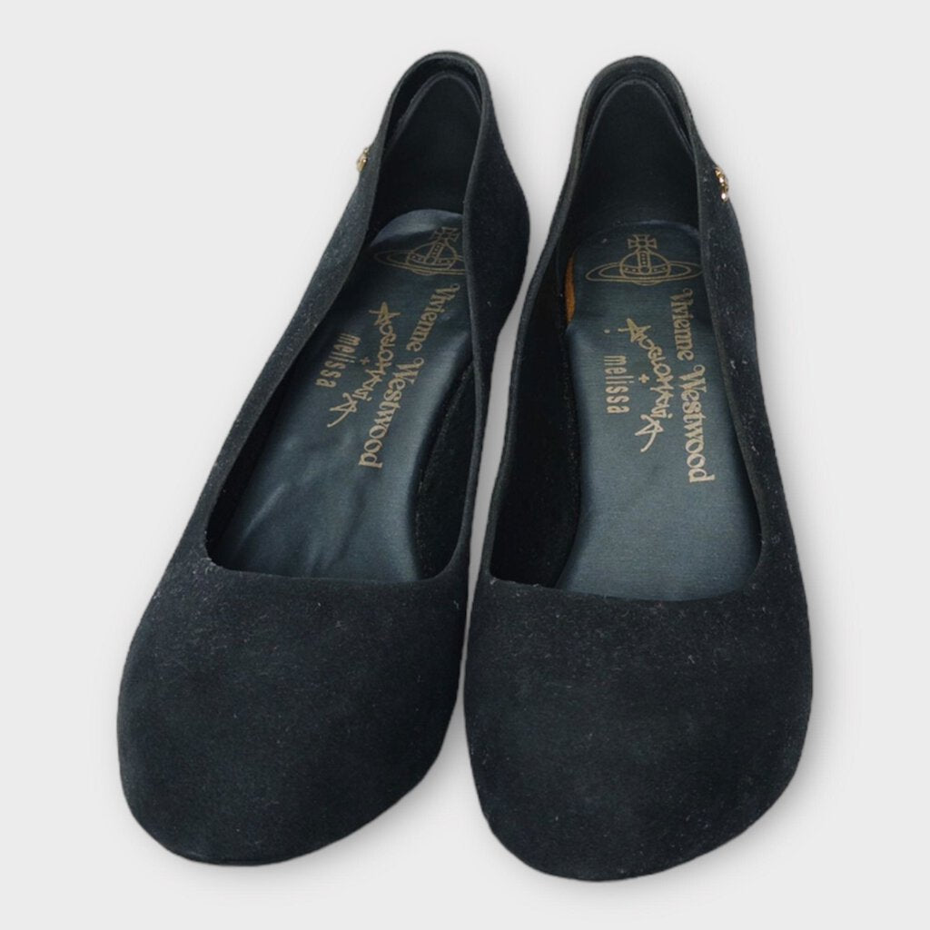 Melissa x Vivienne Westwood Anglomania Black Felted Pumps