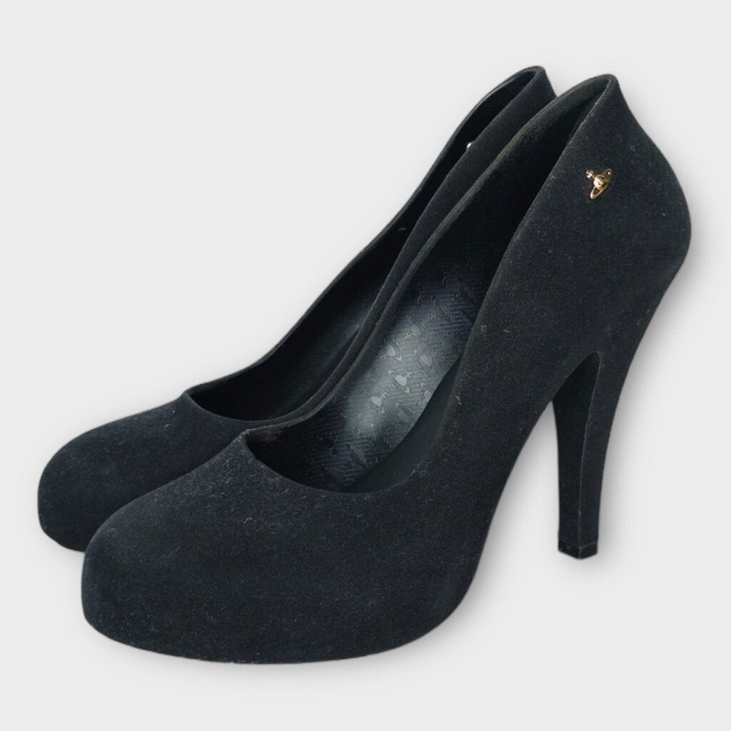 Melissa x Vivienne Westwood Anglomania Black Felted Pumps